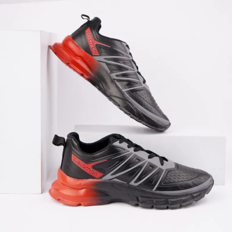 کفش ورزشی مردانه مشکی نارنجی مدل simba