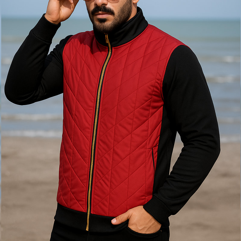 کاپشن مردانه قرمز مدل Homan